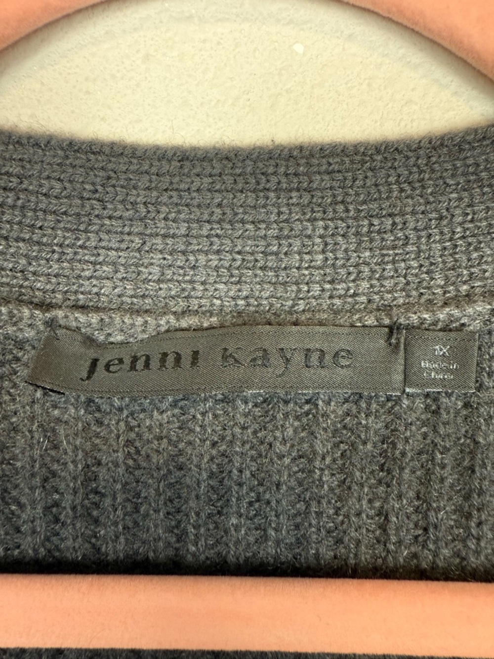 Jenni Kayne Cashmere Cocoon Cardigan Sweater Oversized Charcoal Gray Size 1X - Picture 7 of 11
